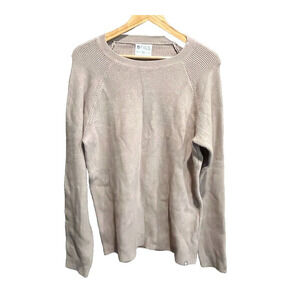 FIGS‎ Beige Long Sleeve Crew Neck Viscose Blend Women's Sweater Size M